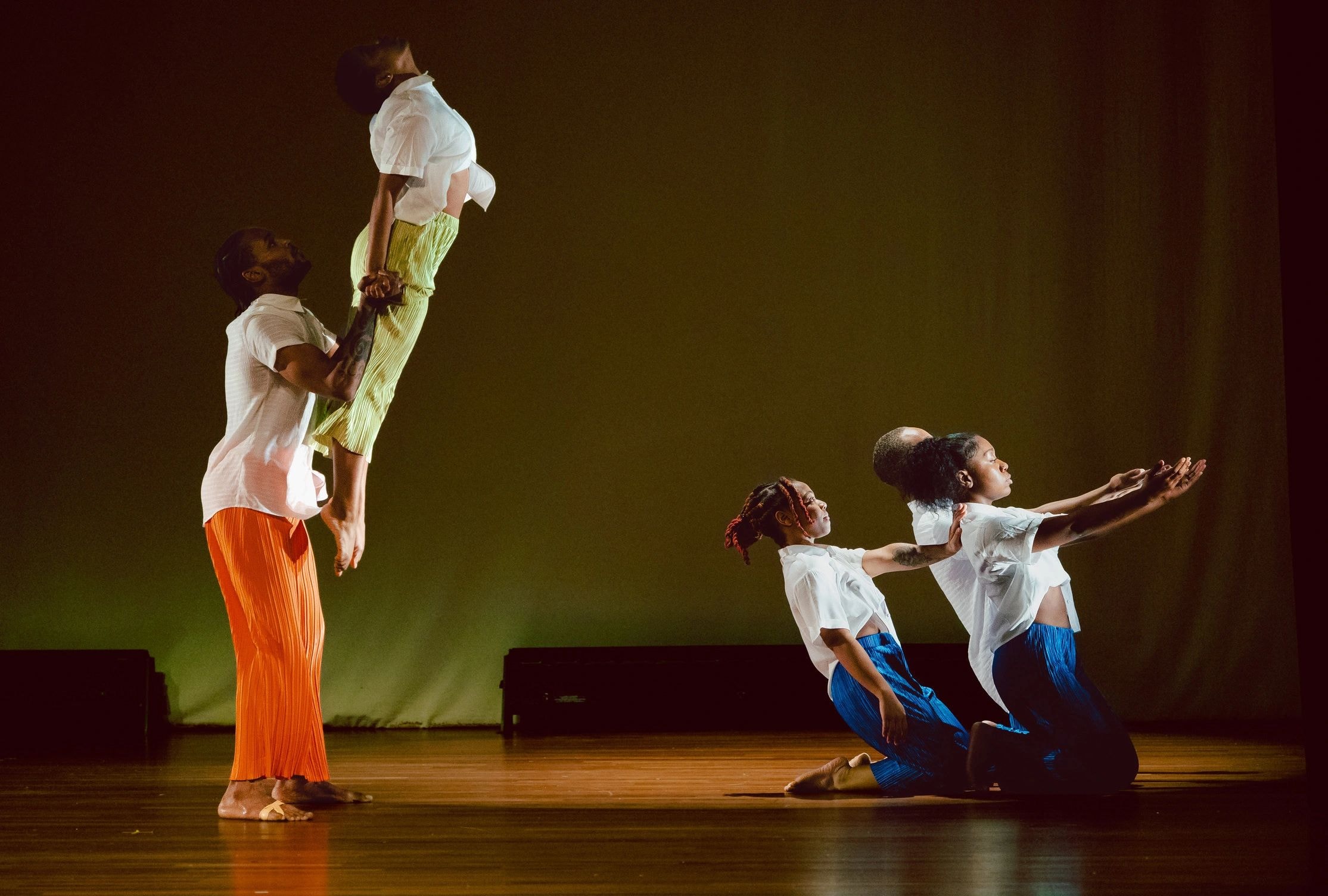 Cultural dance troupe stage performance