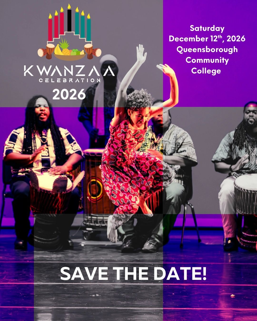 Kwanzaa Celebration 2026 — Saturday December 12th, 2026 at Queensborough Community College. Save the Date!